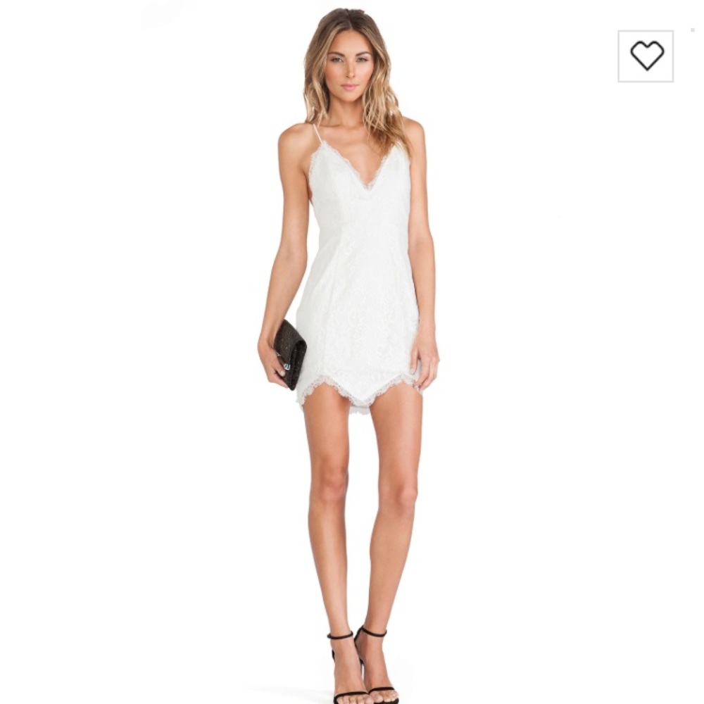 White lace mini dress by NBD